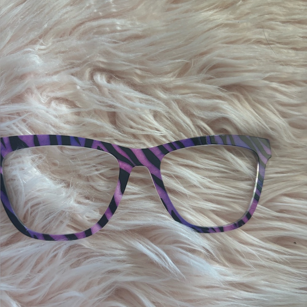 Purple Zebra Pattern Eyeglass Frames
